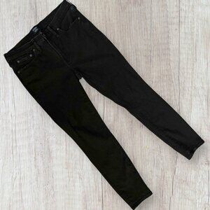 J CREW Black Mid-Rise Skinny Stretch Denim Jeans Women's Size 30 / 12
